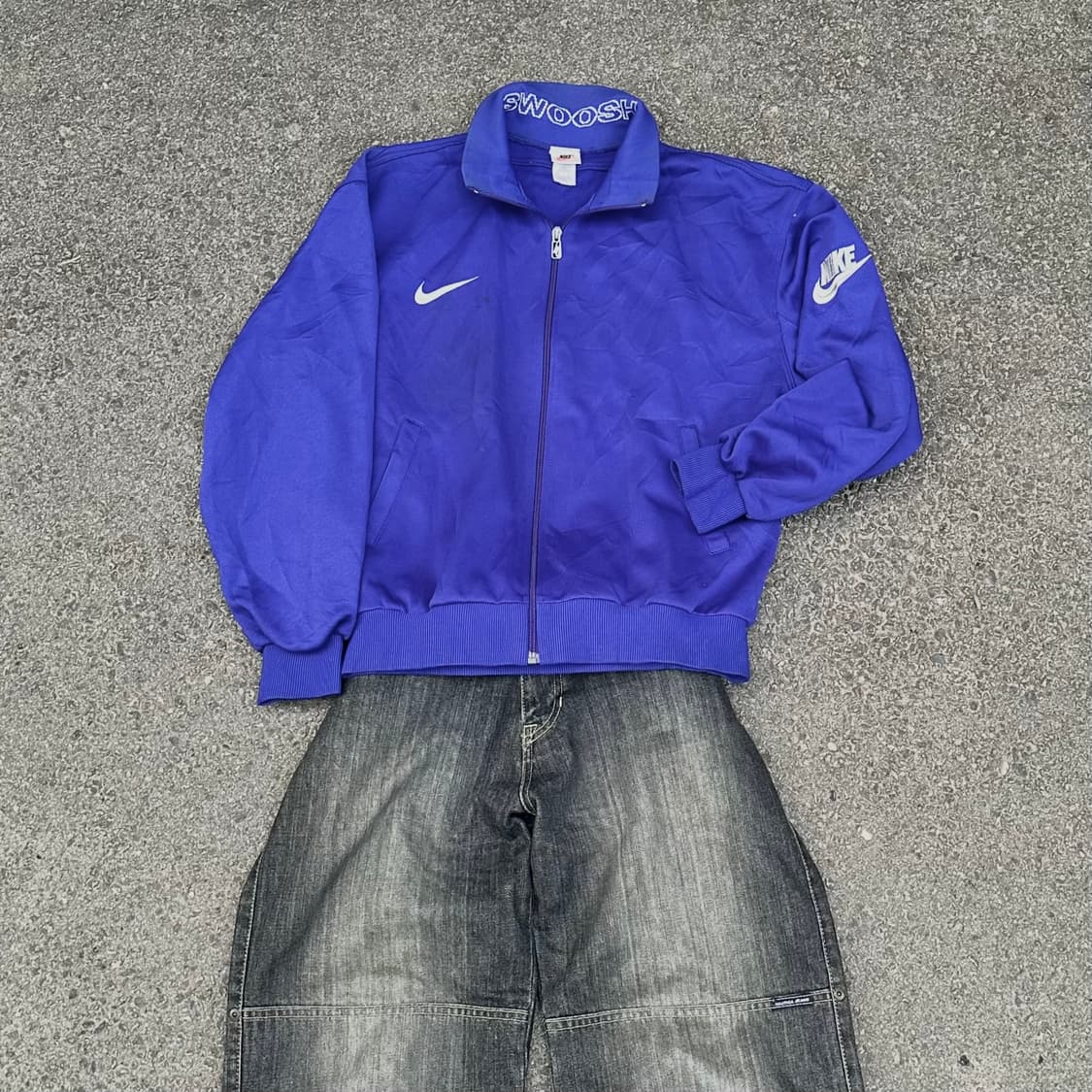 90s 나이키 재팬 올드스쿨 져지 트랙탑 자켓 XL 상품이미지2