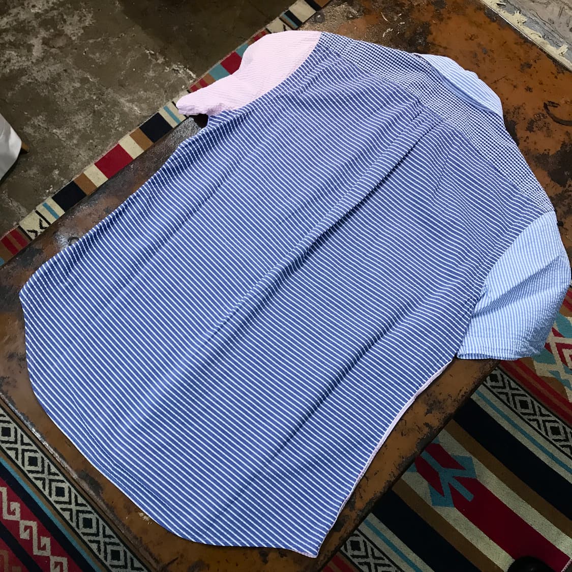 폴로랄프로렌 크레이지 패턴 시어서커 반팔 셔츠 남방 남성 105 사이즈 상품이미지4