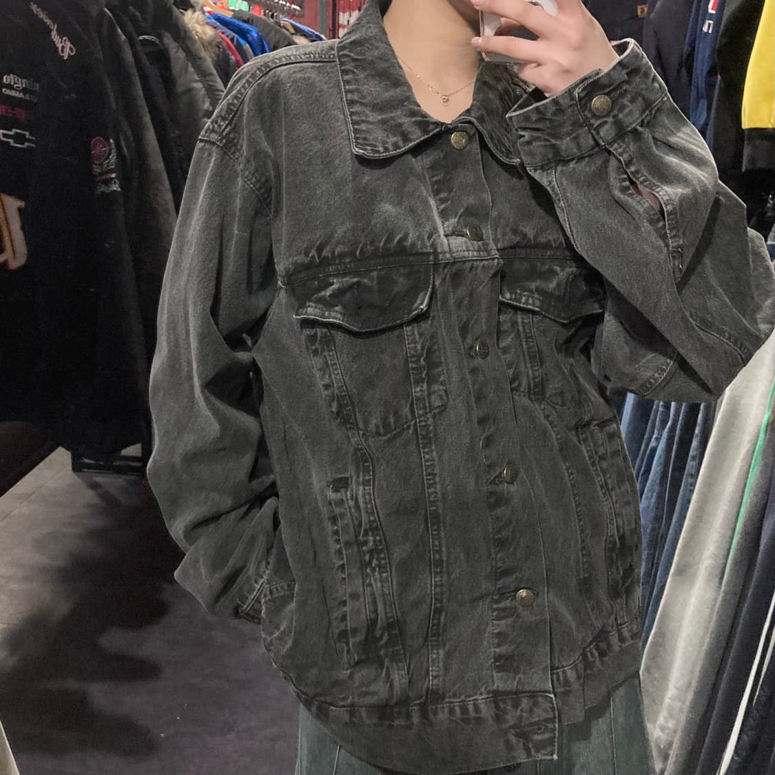 [IM] vtg 흑청 데님 자켓 상품이미지3