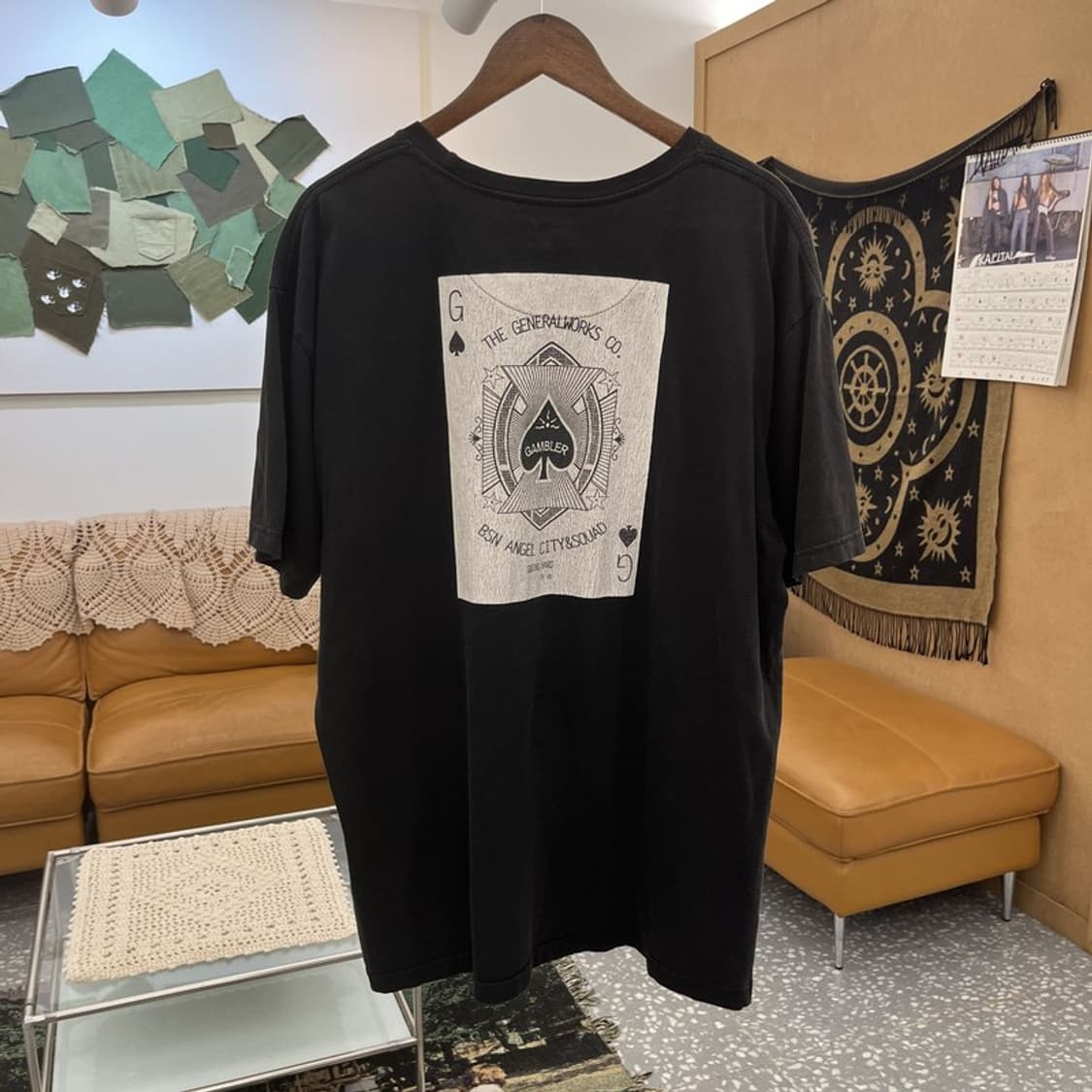 제네럴웍스 스트릿 펑크 갬블러 카드 프린팅 반팔티 4XL C12322 상품이미지3