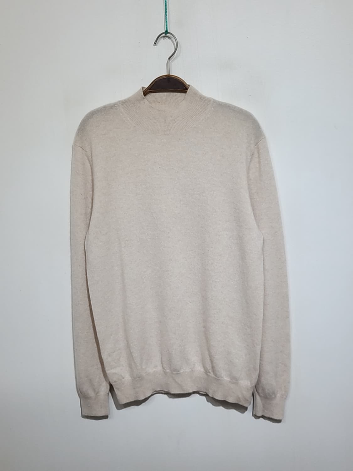 (L) 반폴라 캐시미어 니트 무지 반목 스웨터  상품이미지1