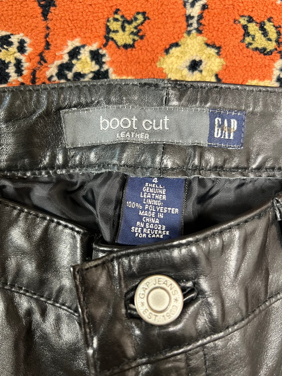 [27] 올드 갭 GAP 빈티지 리얼레더 부츠컷 플레어 팬츠 상품이미지4