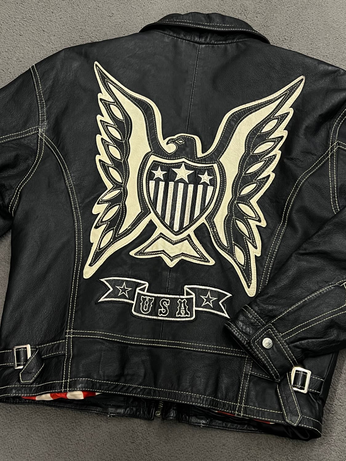 WHERE MI USA 워리어80-90s 가죽 자켓 처분  상품이미지1