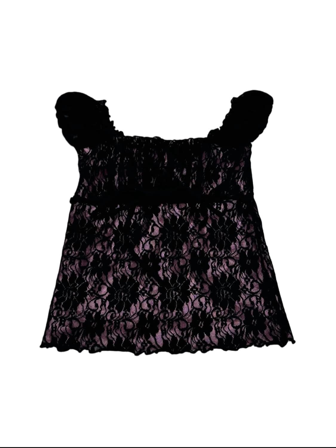 빈티지 페어리 블랙 핑크 블라우스 상품이미지1