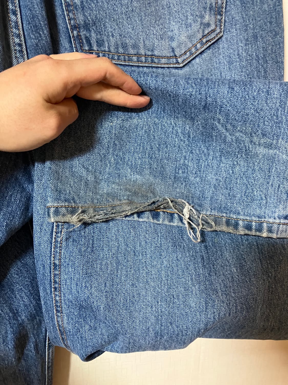 유스 세미와이드 데님팬츠 상품이미지4