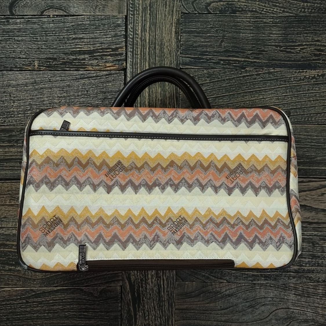 [미쏘니] 에스닉 기하학 패턴 보스턴 토트백 P01216 상품이미지3