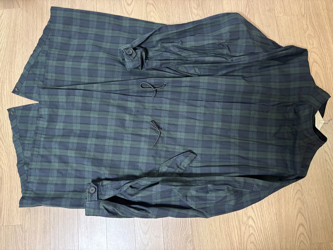 파르티멘토 야상 타탄체크 피쉬테일 롱야상 남여공용mL 상품이미지2