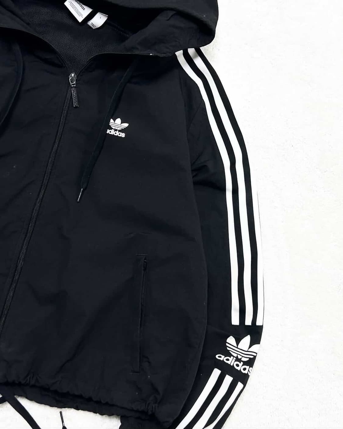 아디다스 블랙 삼선 나일론자켓 상품이미지7