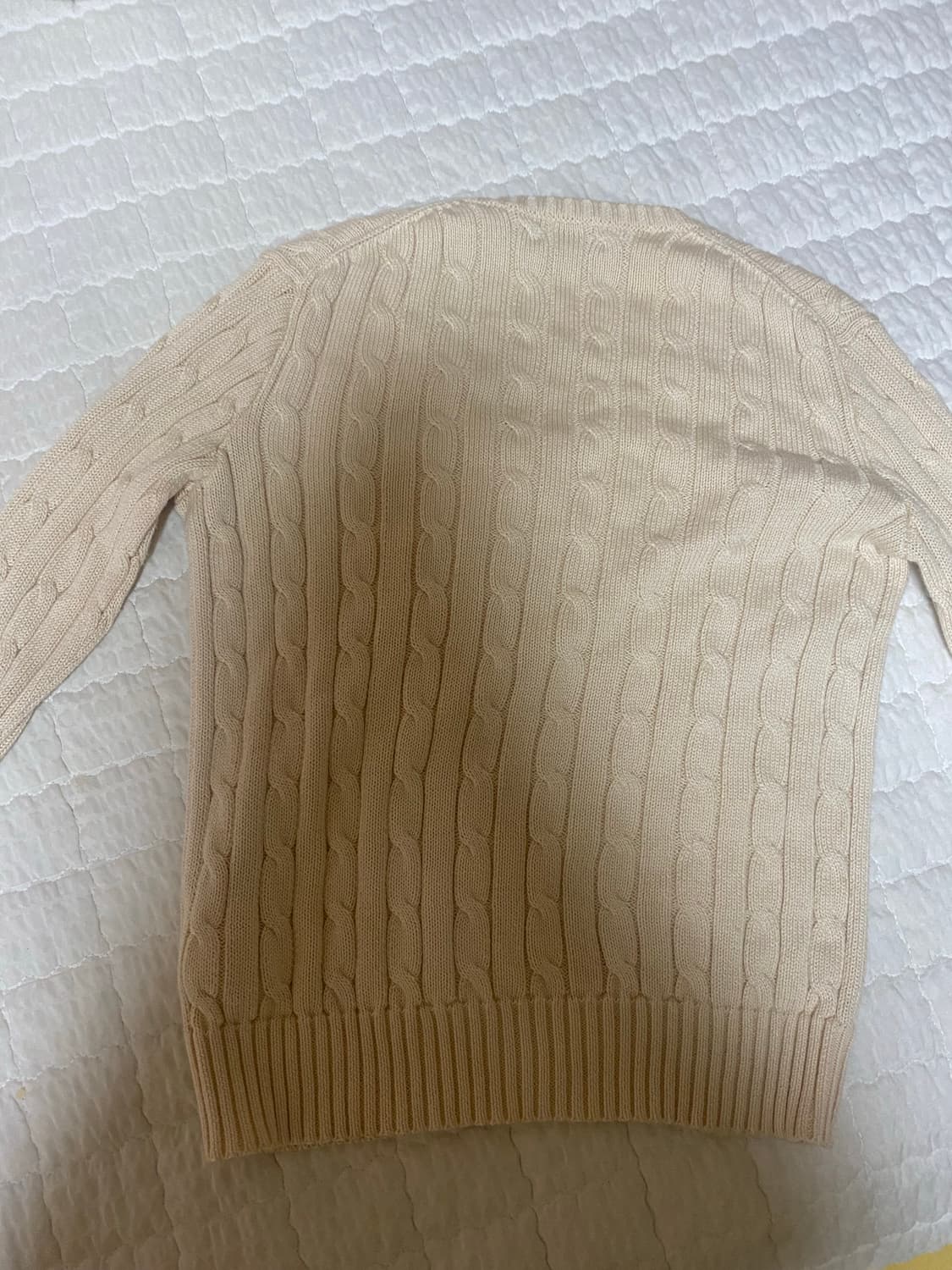 폴로 브이넥 니트(아이보리) 상품이미지3