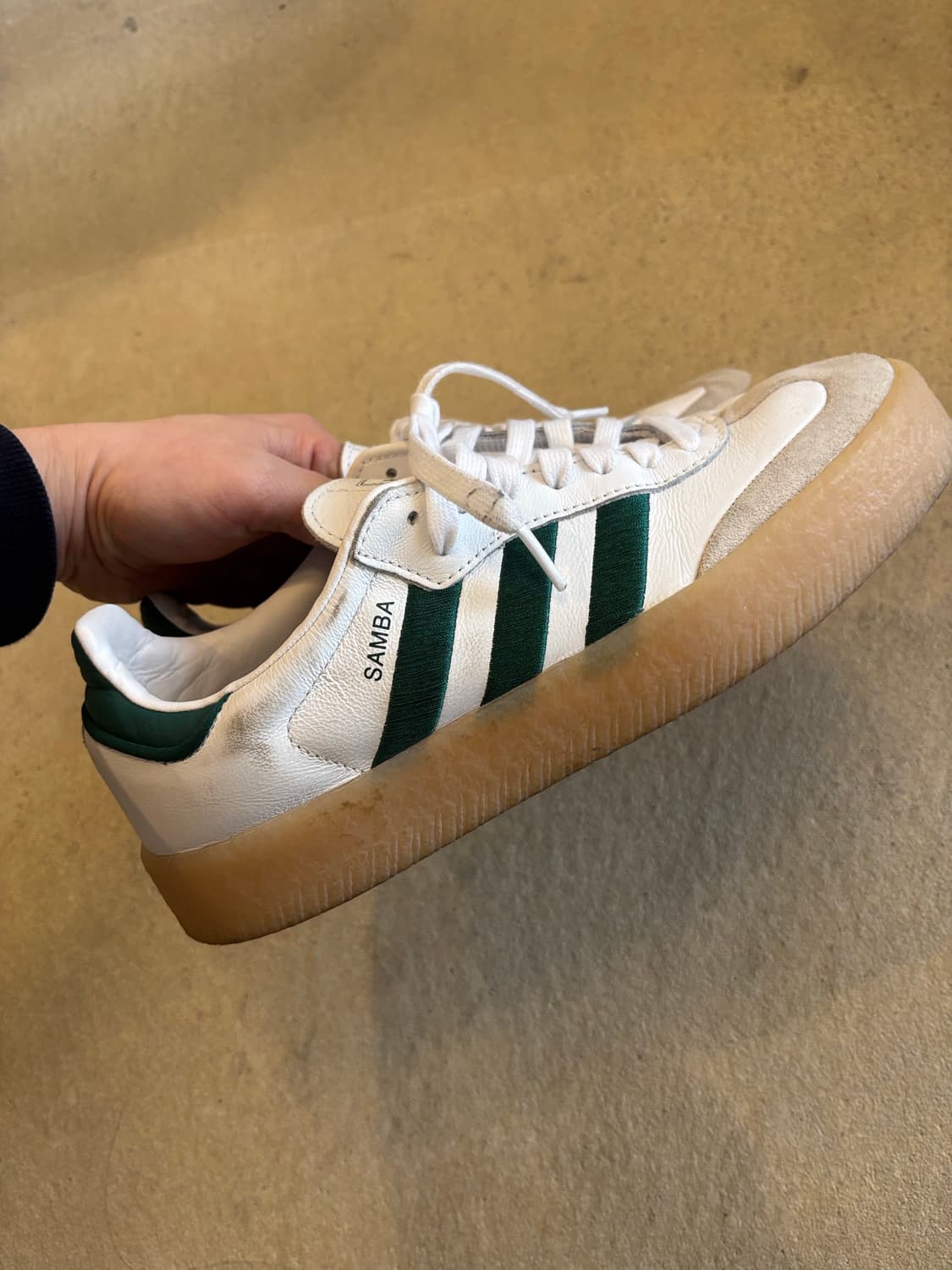 아디다스 삼바 화이트/그린 스니커즈 상품이미지4