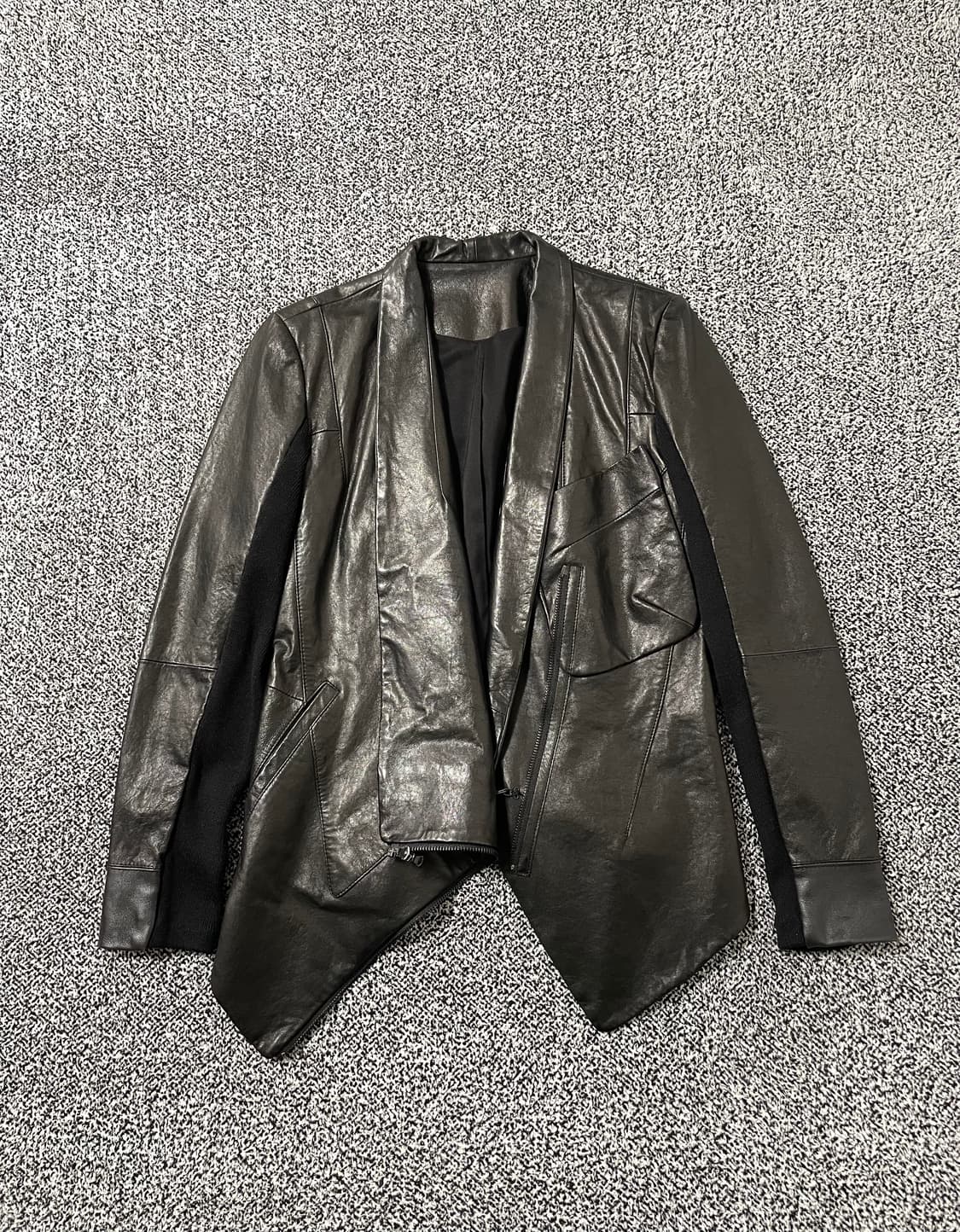빈티지9. 양가죽 지퍼 디테일 가죽자켓 라이더 레더 상품이미지2