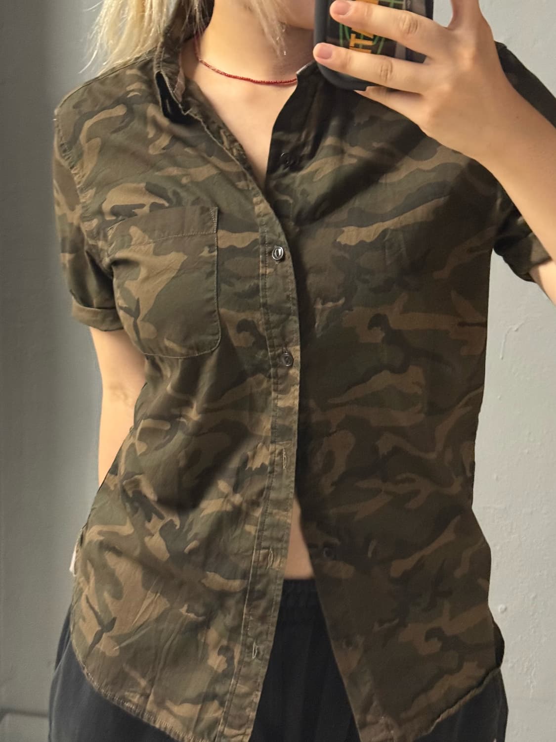 camo pattern pocket shirt 상품이미지3
