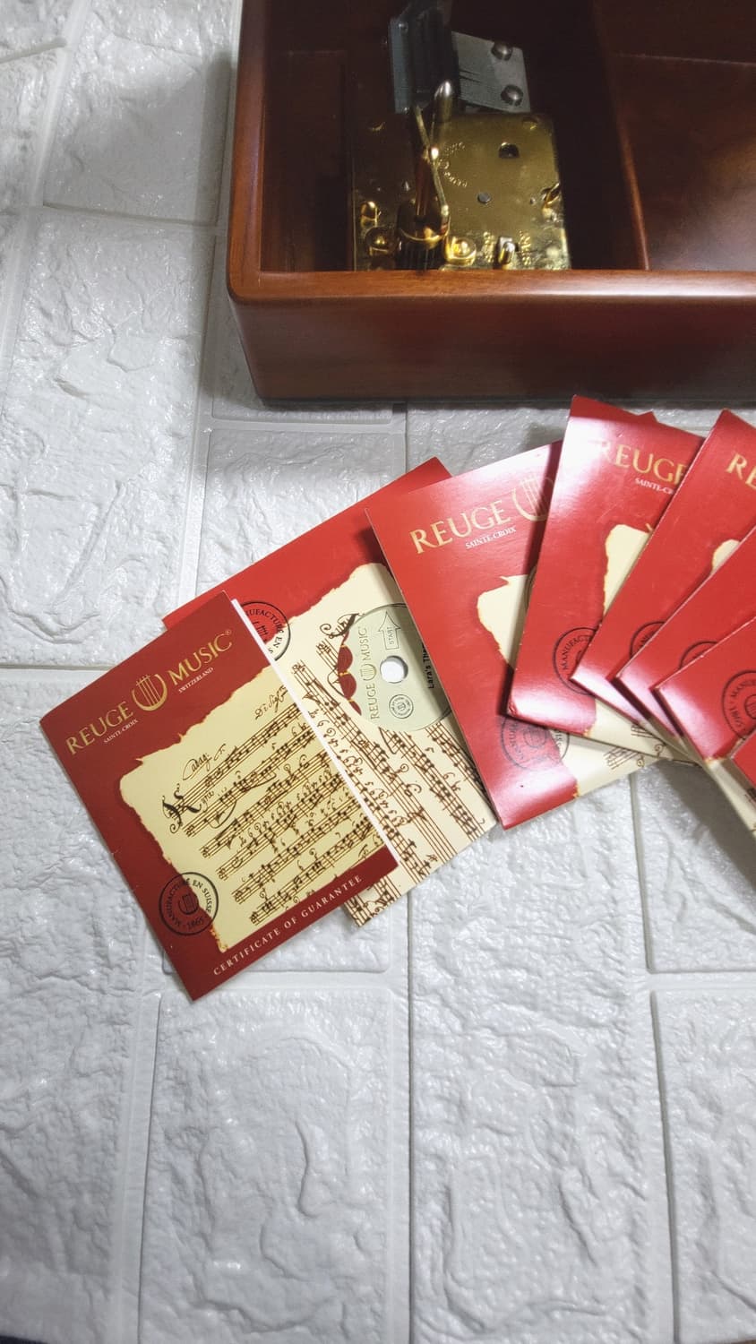 Reuge 루즈디스크 오르골 레코드 8매 보증서 사운드보드 포함 상품이미지7