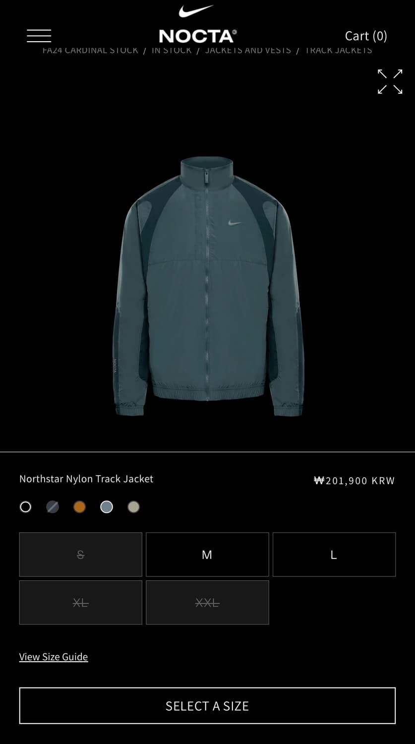 나이키 x 드레이크 녹타 나일론 트랙 자켓 미네랄 슬레이트 (FN7666 상품이미지2