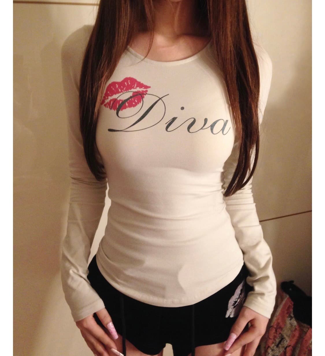 Glam Diva Kiss T Shirt  갸루 티셔츠  상품이미지2