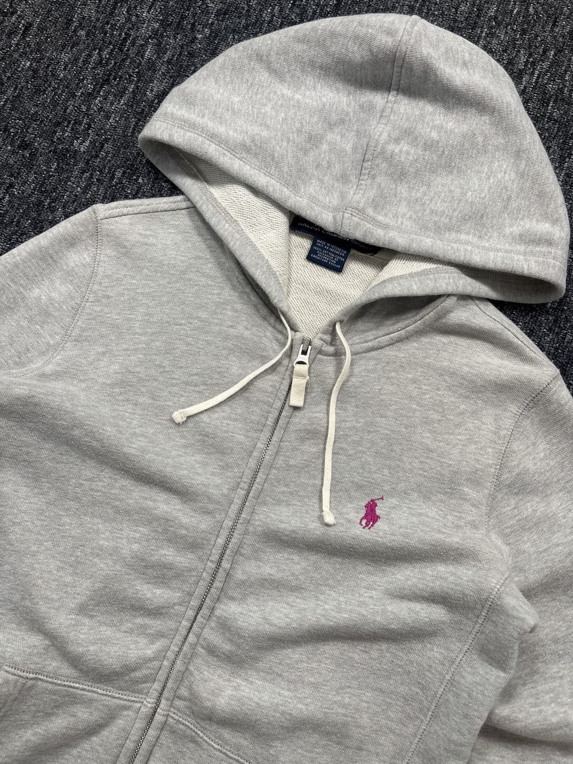 폴로 그레이 후드집업 상품이미지4
