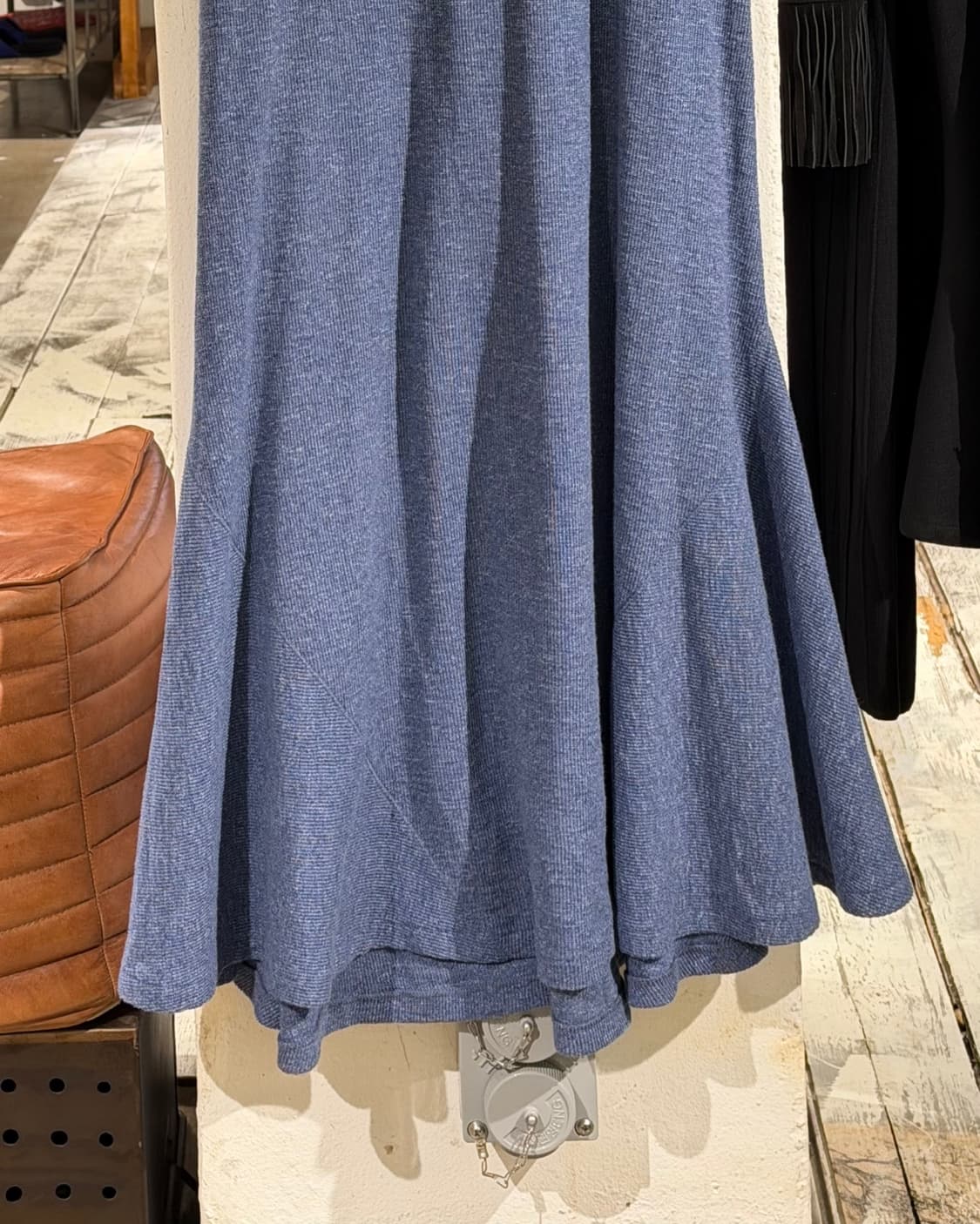 폴로 랄프로렌 블루 와플 니트 하프 슬리브 맥시 드레스 상품이미지5