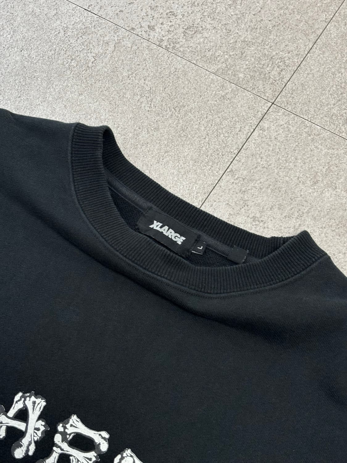 X LARGE 스켈레톤 프린팅 오버사이즈 맨투맨 상품이미지2