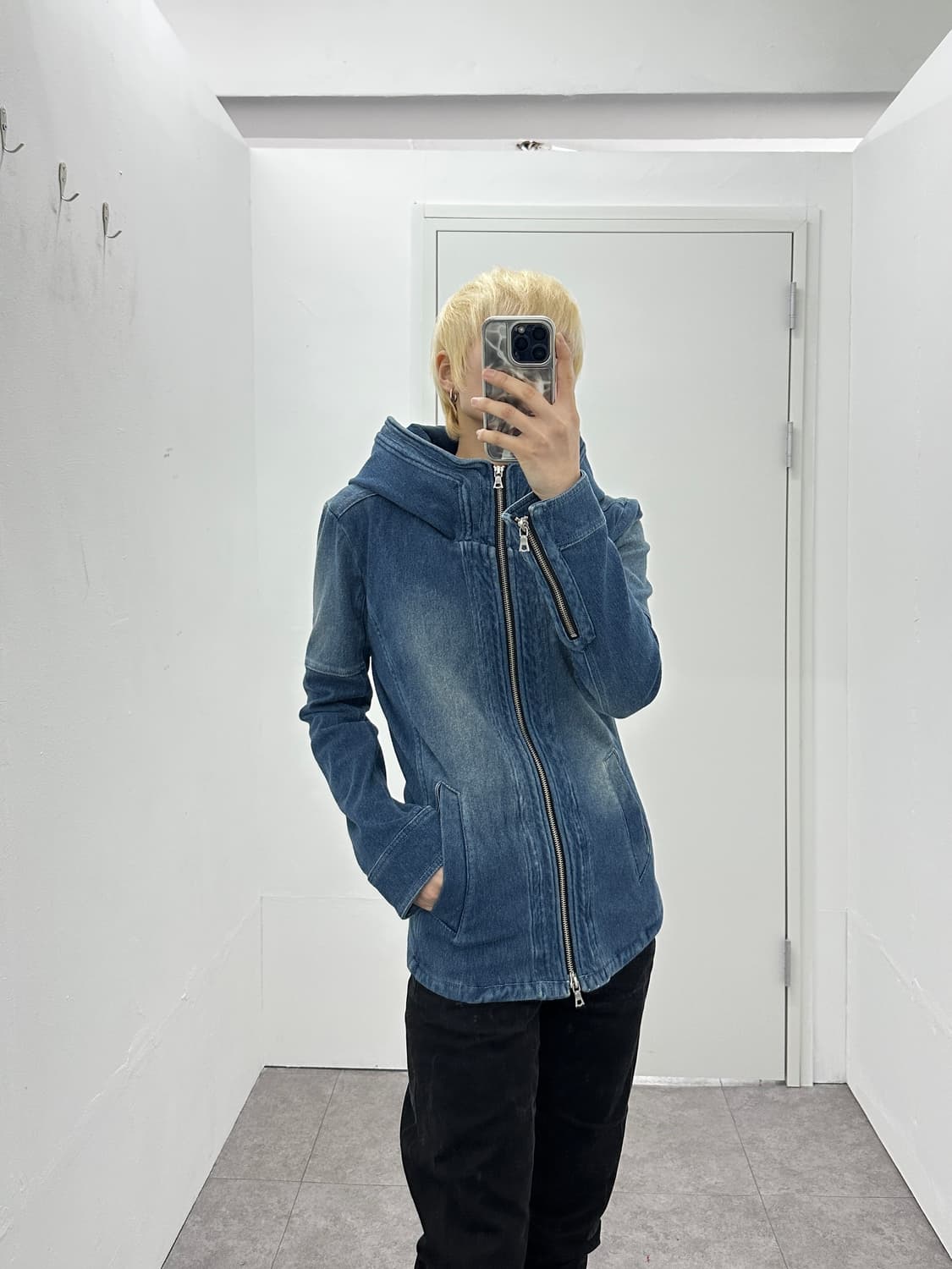 Bono Denim High-Neck Jacket (2-Way Zip) 상품이미지5