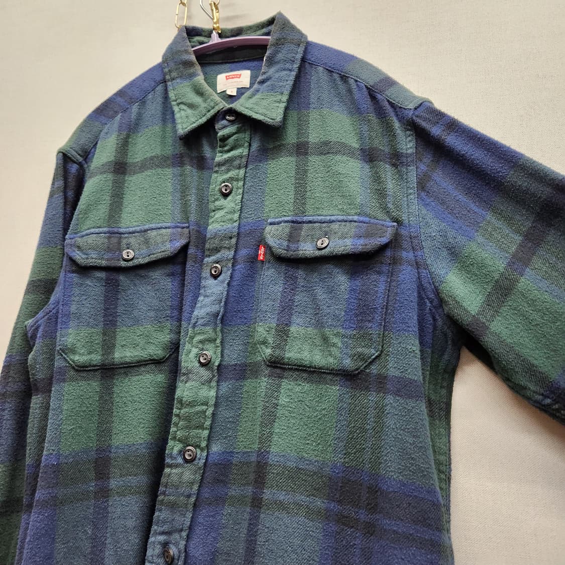 리바이스 웨스턴 타탄 체크 플란넬 셔츠 S(M~L) 남여공용 상품이미지3