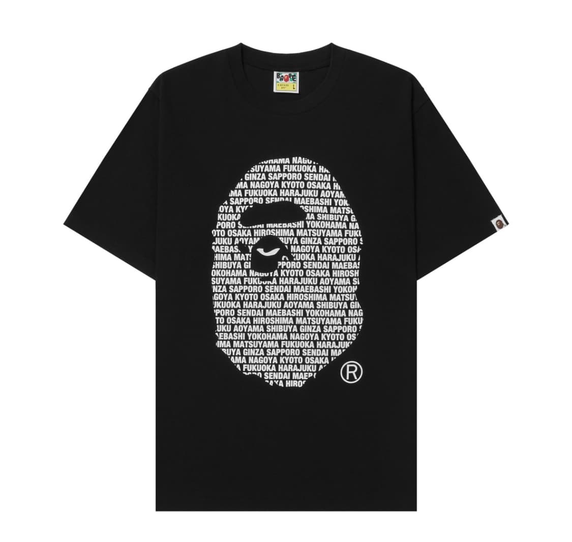 베이프 재팬 에이프 헤드 티셔츠 블랙 bape japan ape hea 상품이미지1