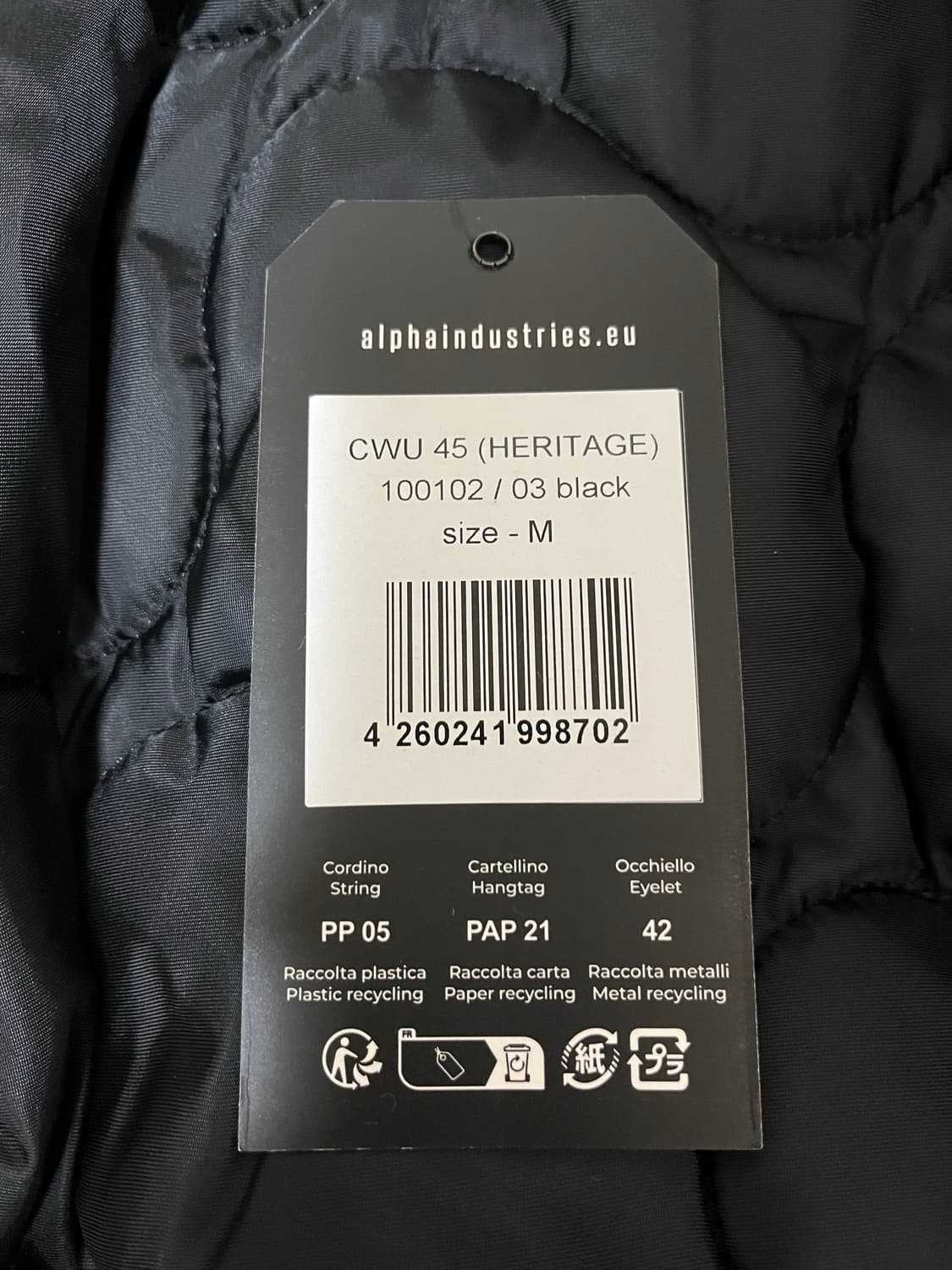 알파 인더스트리 CWU 45 블랙 상품이미지8