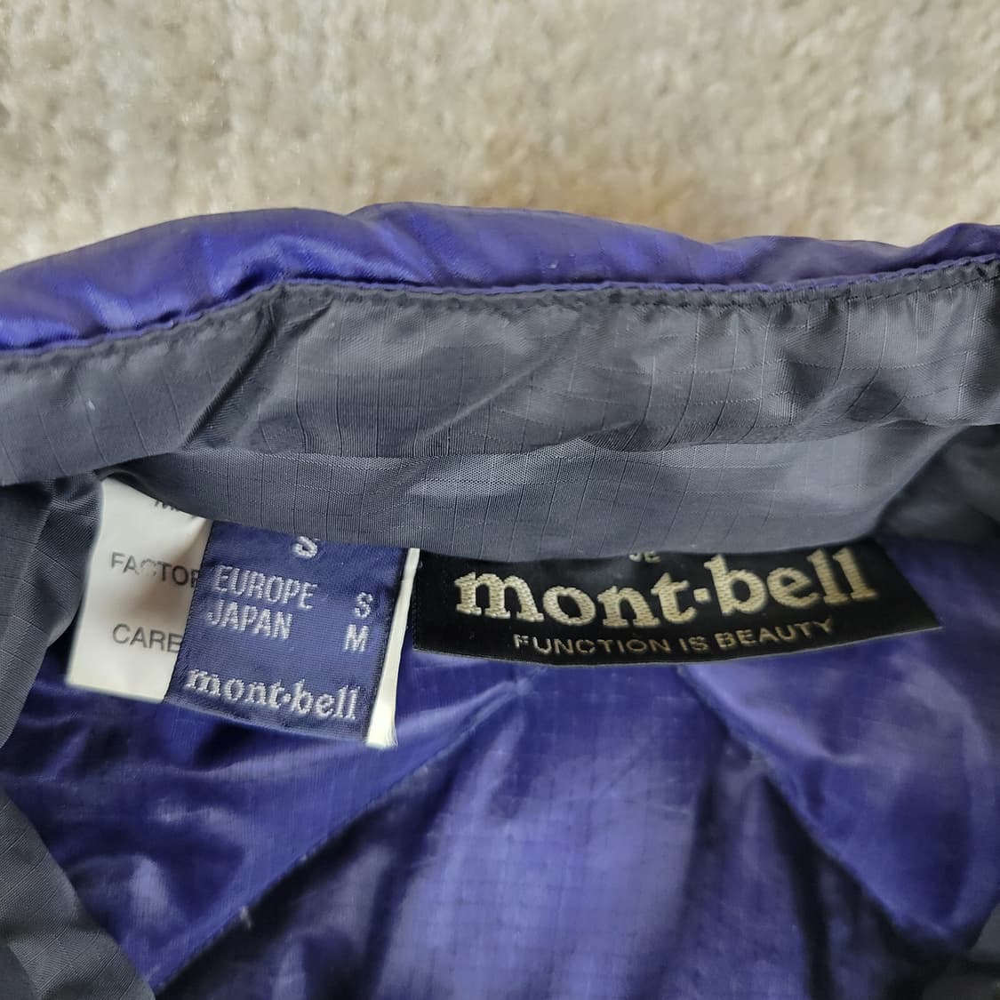 10s 몽벨 퀄팅 라이프 경량패딩 퍼플 상품이미지5
