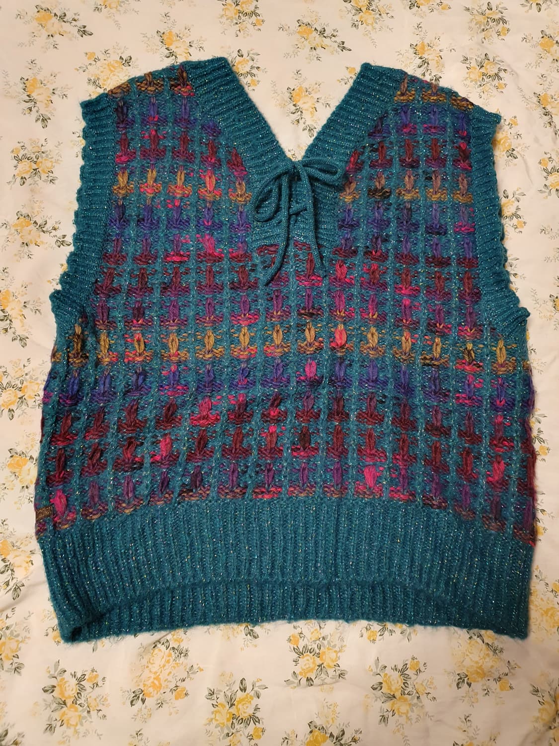 빈티지 색감 트위트 느낌 니트 베스트 상품이미지3