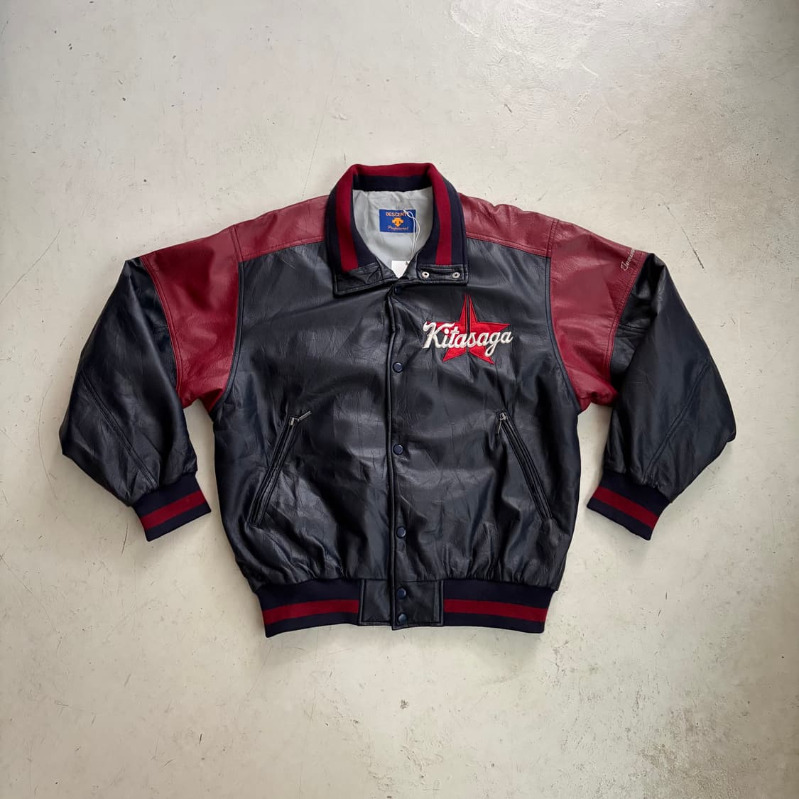 데상트 Kitasaga 빈티지 바시티 자켓 L 상품이미지1