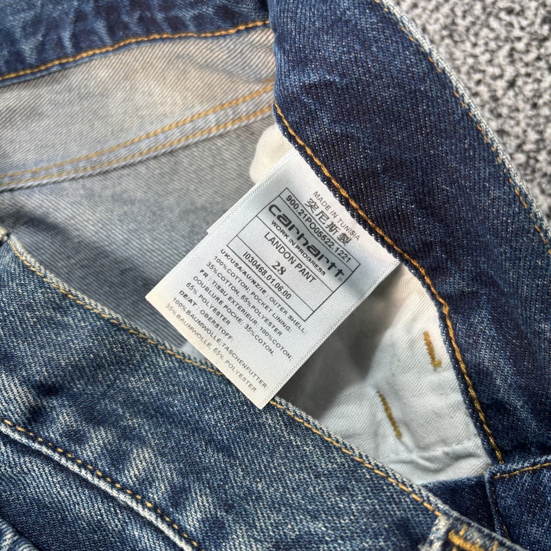 칼하트 WIP 랜든 데님 팬츠 (28) 상품이미지5