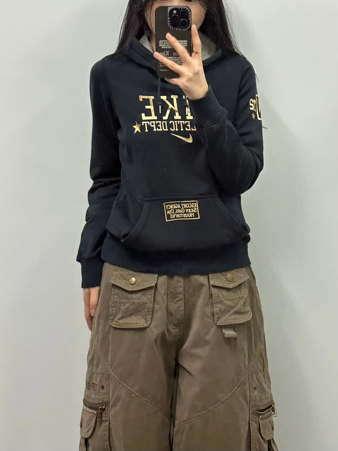 나이키 00s 빅로고 블랙 후드티  상품이미지1