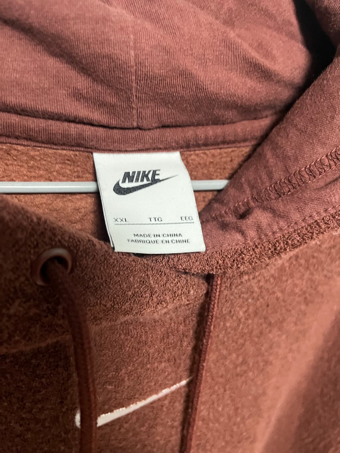 나이키 브라운 기모 후드티 상품이미지3