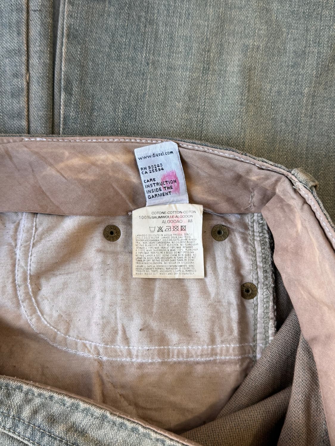 디젤 로우라이즈 부츠컷 진 (Italy) 상품이미지10