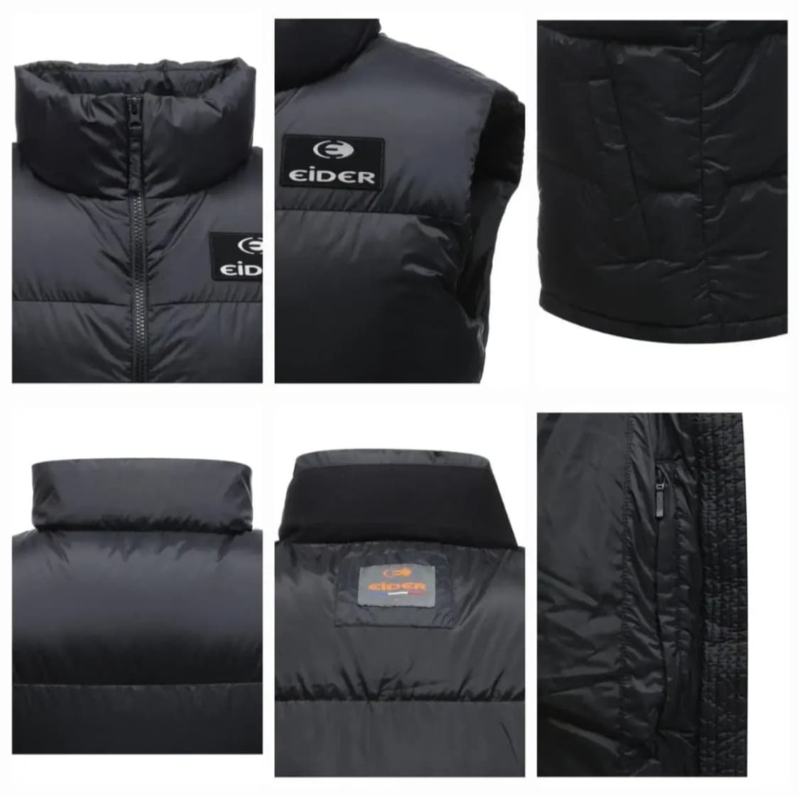 (새제품) 아이더 패딩 베스트 조끼패딩 공용 블랙(S) 상품이미지3