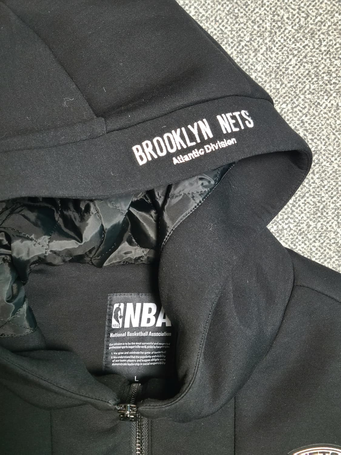 NBA 브루클린 네츠 후드 롱 코트 L 상품이미지3