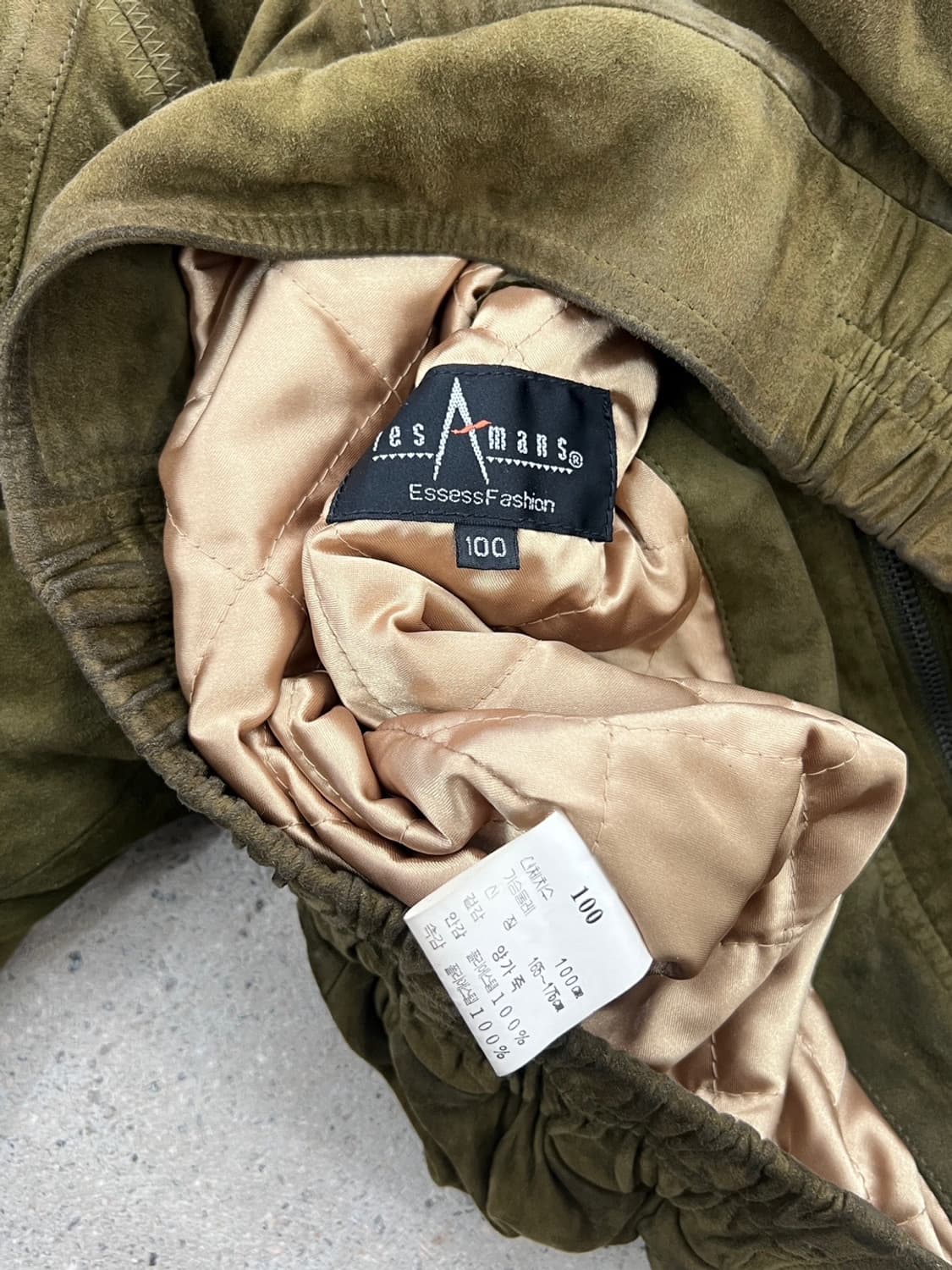 Lesamans 90s 램스킨 스웨이드 봄버 자켓 상품이미지9