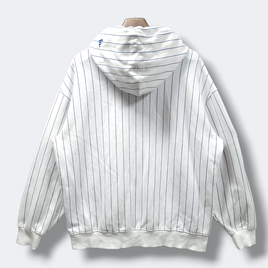 [105/XL] 뉴에라 화이트 MLB 뉴욕메츠 스트라이프 후드집업 상품이미지2