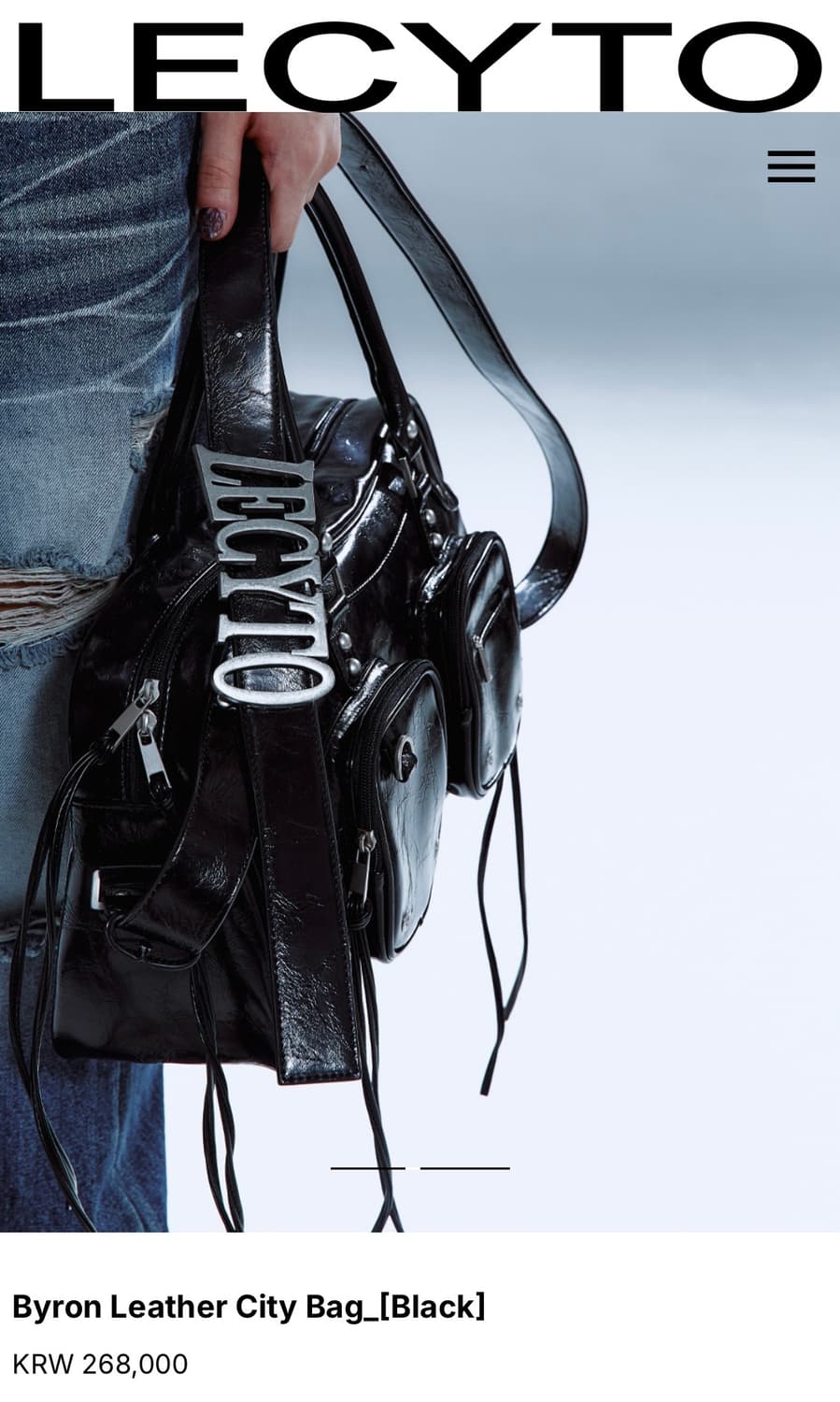 레씨토 레더 백 블랙 상품이미지3