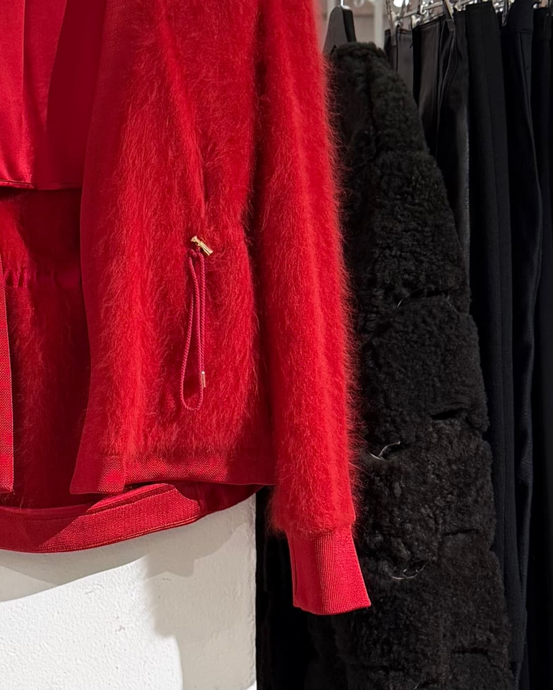 발망 레드 헤어리 앙고라 가디건 상품이미지6