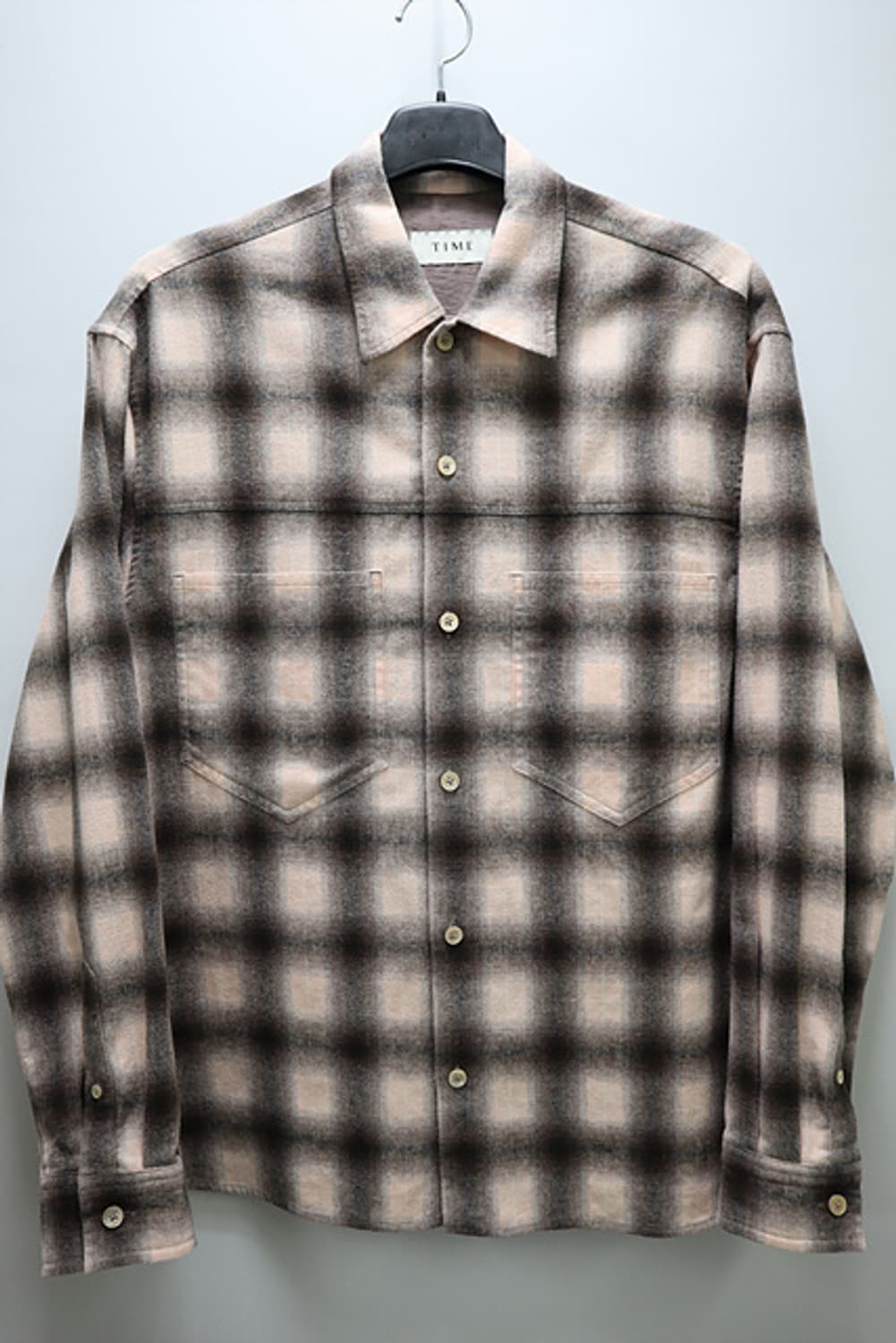 TIME 타임 체크 셔츠 도톰~ 25년식 한섬 상품이미지1