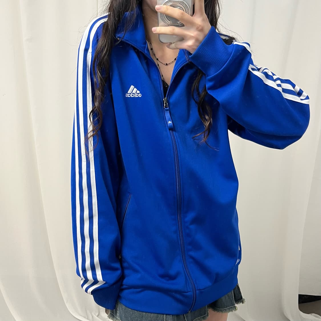 Adidas blue jersey  ⋆ 110 size ⋆ 어깨 50 가 상품이미지3