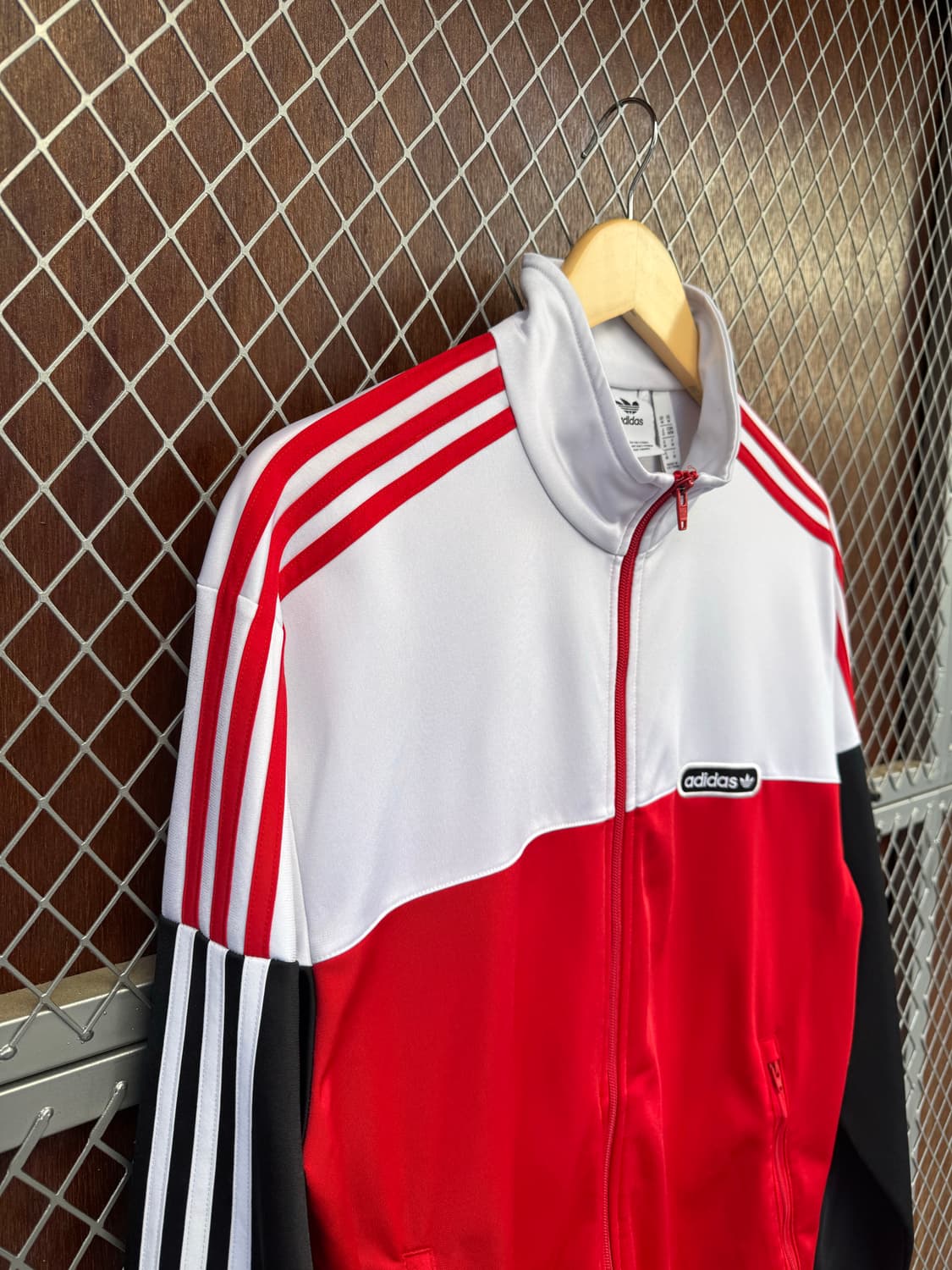 아디다스 파이어버드 스플릿 배색 올드스쿨 집업 져지 트랙탑 자켓 M 상품이미지4