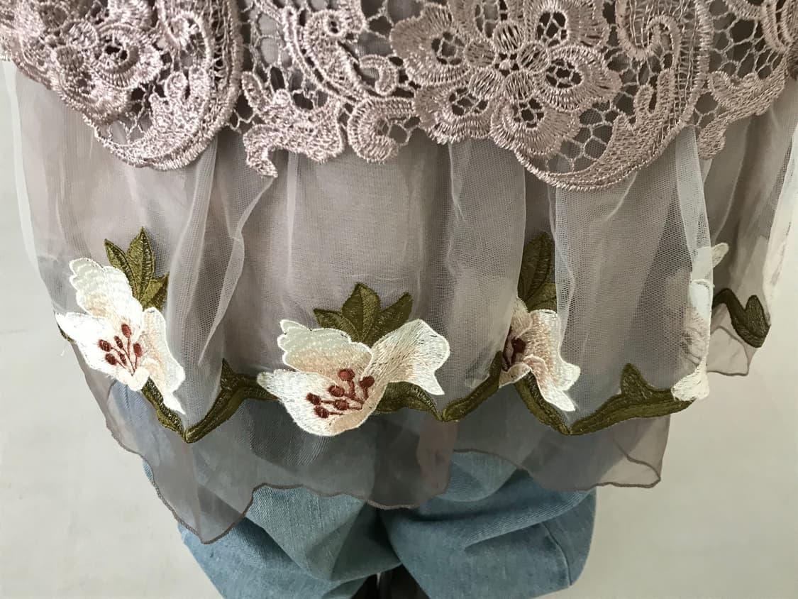 vintage beige lace sleeveless 상품이미지6