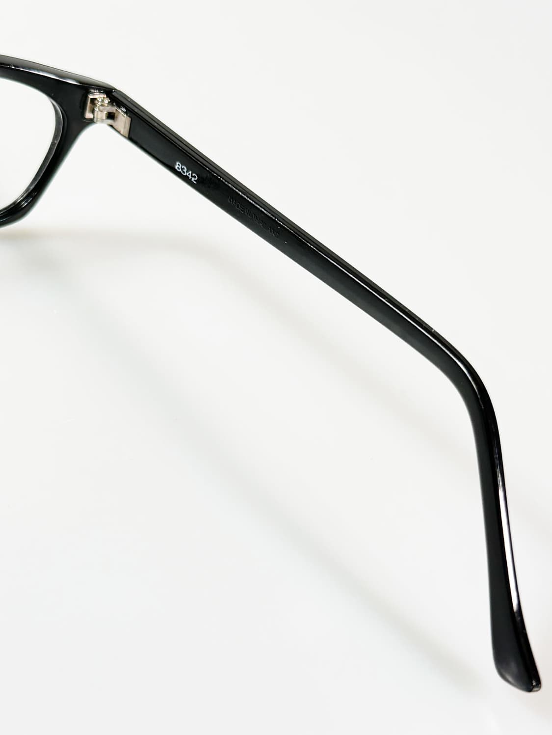 90s 블랙 클래식 뿔테 스퀘어 프레임 빈티지 안경 상품이미지6
