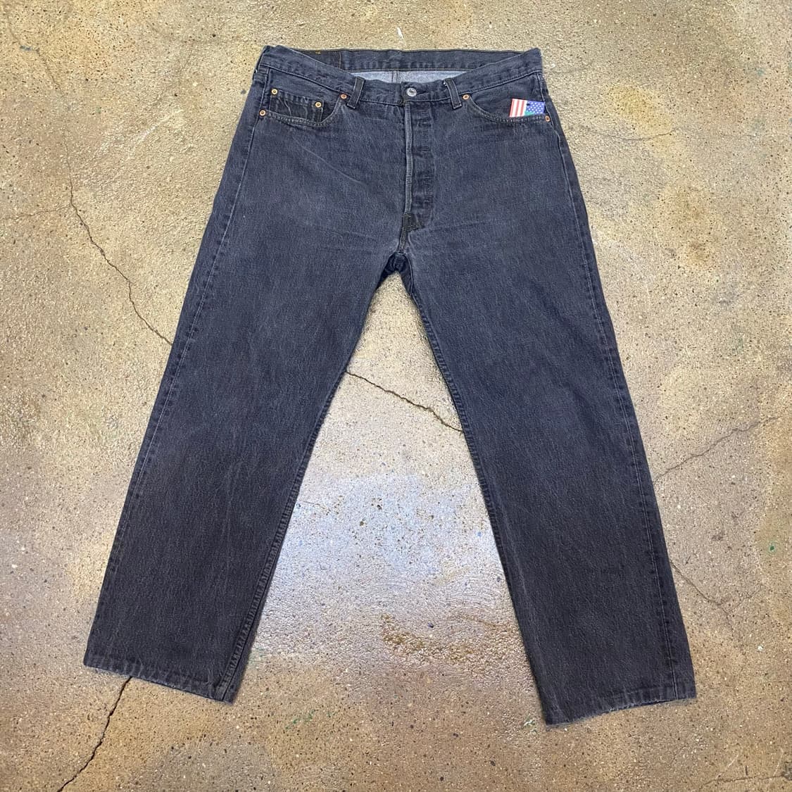 80s Made in USA 리바이스 501 흑청 데님 상품이미지1