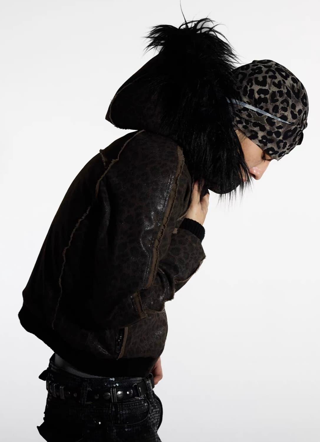 Leopard Glossy Hooded Jacket  상품이미지4