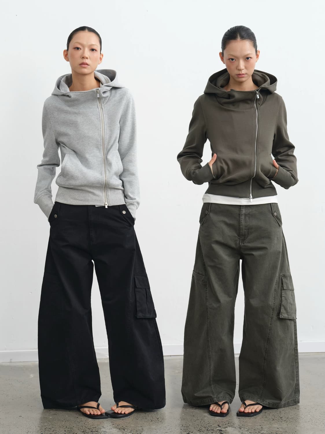 Liny liberty jakana 자카나 슬림핏 후드집업 s gray 상품이미지1