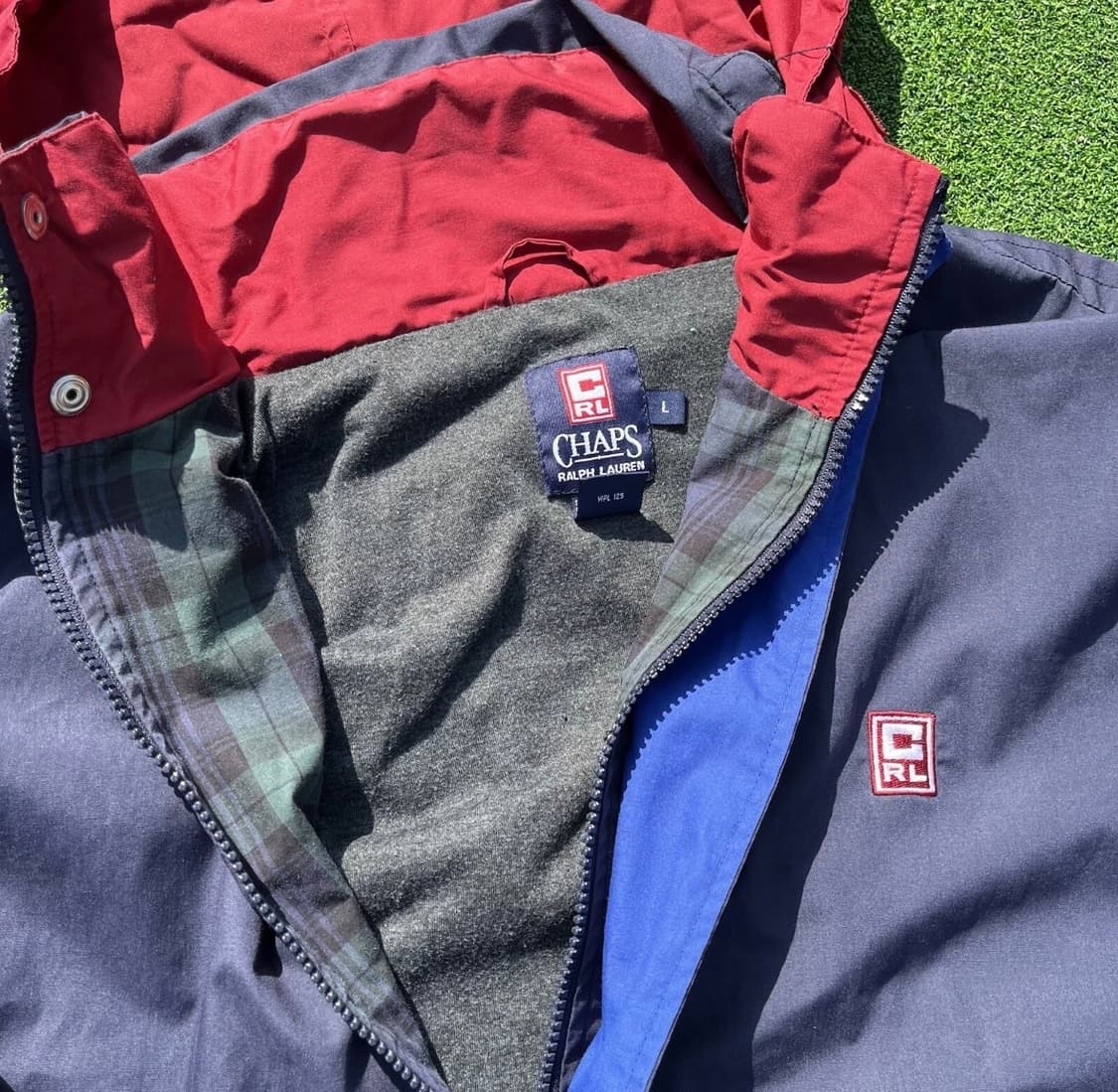 폴로 CRL 챕스 랄프로렌 로고 올드스쿨 바람막이 네이비 상품이미지2