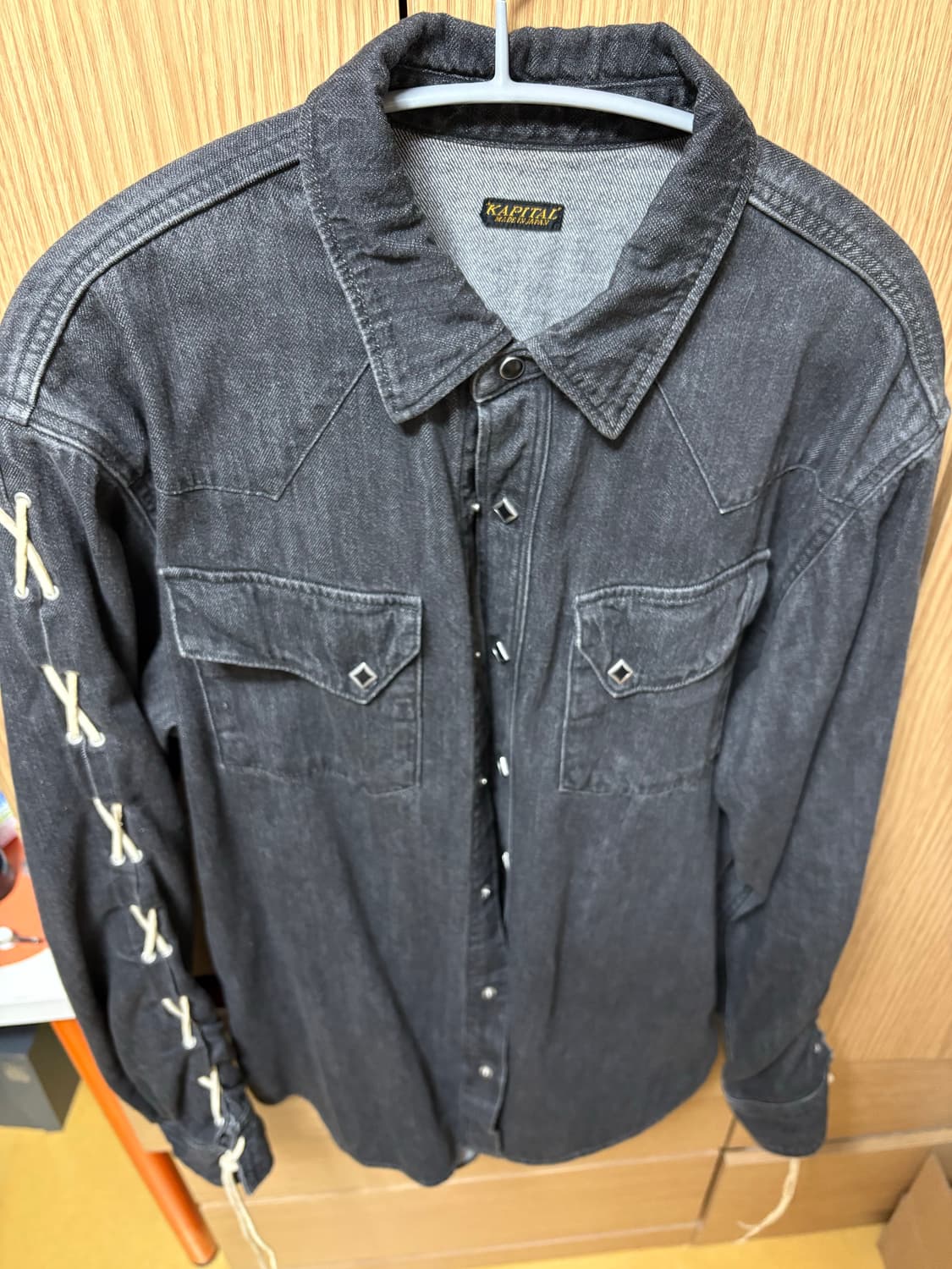 캐피탈 레이스 웨스턴셔츠 블랙 4사이즈 판매 상품이미지2