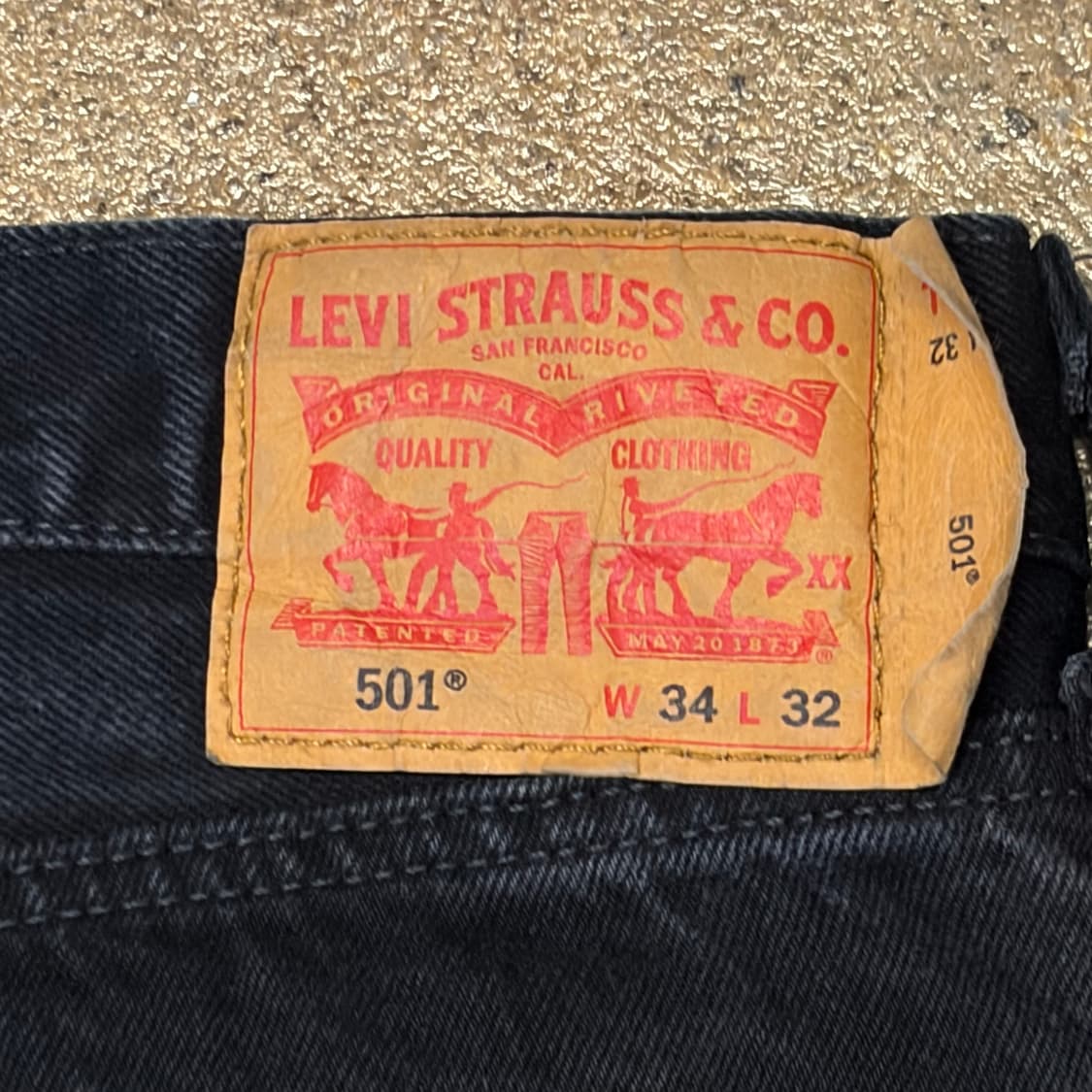 미국 빈티지 리바이스 501 블랙진 청바지 상품이미지7